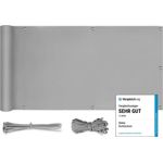 Sekey Balkon Sichtschutz Balkonabdeckung Balkonverkleidung blickdichte Wind- und UV-Schutz, 100% Privatsphäre, mit Ösen, Nylon Kabelbinder und Kordel, Hellgrau 0. 9×3m