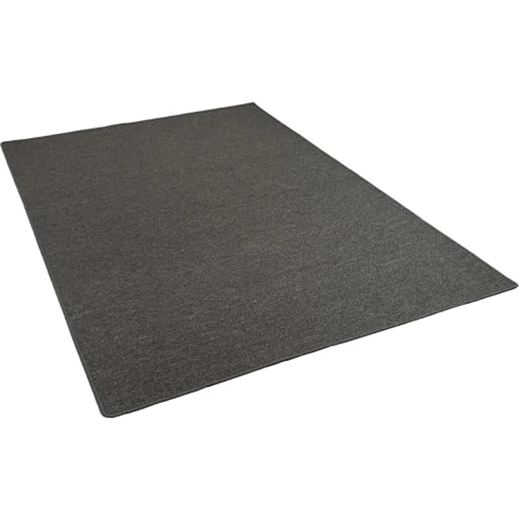 Snapstyle Flachgewebe Teppich, Anthrazit, 200x200 cm, strapazierfähig, geeignet für Fußbodenheizung, parkett- und laminatschonend – Bild 2