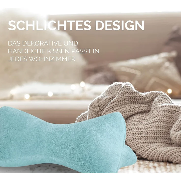 Original Dr. Berger Velours-Fleece Leseknochen Mint 40 x 18 cm – Bild 2