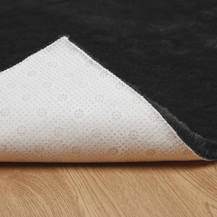 vidaXL Rutschfester Kunstfellteppich Olite Schwarz 100 x 200 cm 42021723 – Bild 7