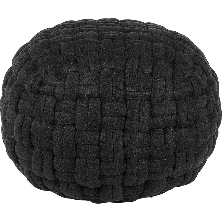 Pouf HOPA Schwarz Samtstoff 45 cm 45 cm