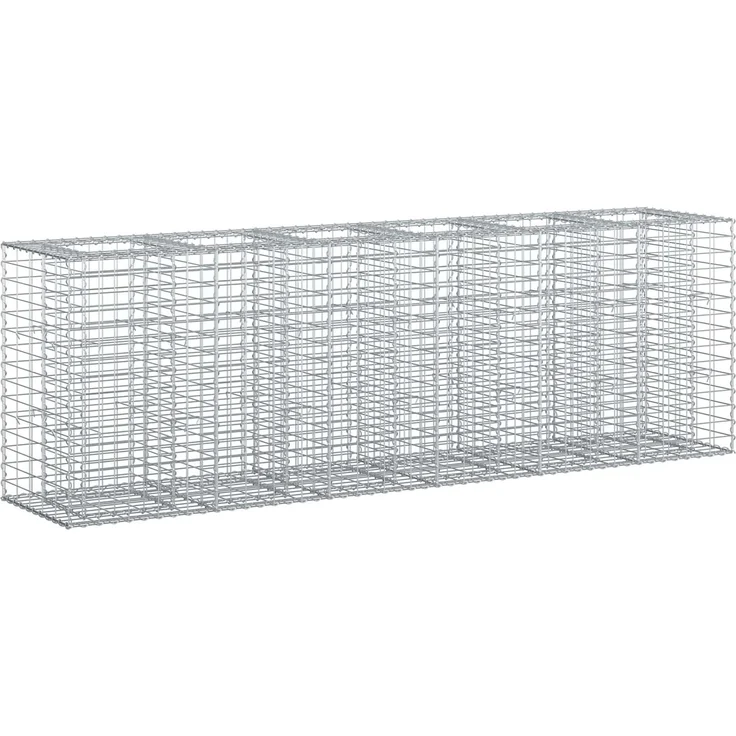 vidaXL Gabionen-Hochbeet 2 stk. 250 x 50 x 80 cm Verzinkter Stahl 3422231 – Bild 2
