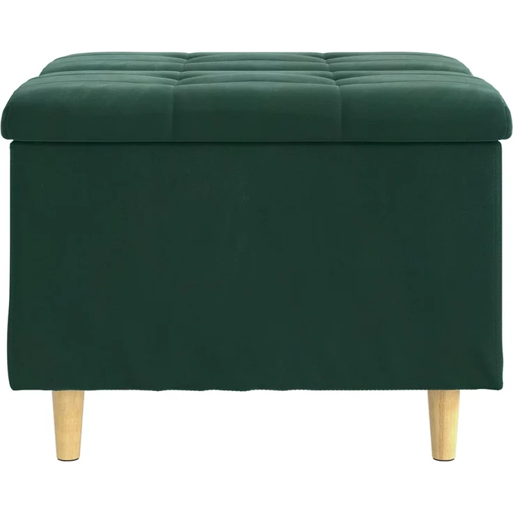 vidaXL Ottoman mit Stauraum Dunkelgrün 60 x 60 x 45 cm Samt 876827 – Bild 6