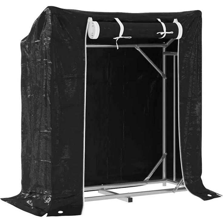 vidaXL Brennholzregal mit Regenschutz 100,5x40,5x110,5 cm 4104936 – Bild 2