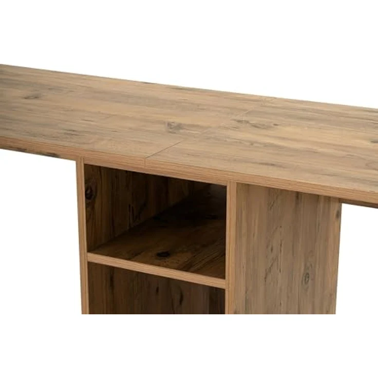 Dmora Schreibtisch Caprioli 240 x 60 x 74h cm Braun, Regal, Fach – Bild 6