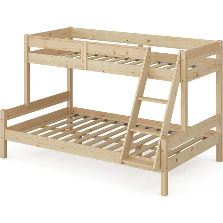 Etagenbett Everest Naturholz 120x200 / 80x200 cm Vitalispa