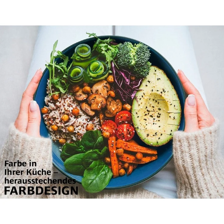 MiaMio Tafelservice Tafelservice 30tlg Geschirrset 6 Personen Kombiservice Keramik - Blau (30-tlg), 6 Personen, Keramik – Bild 3
