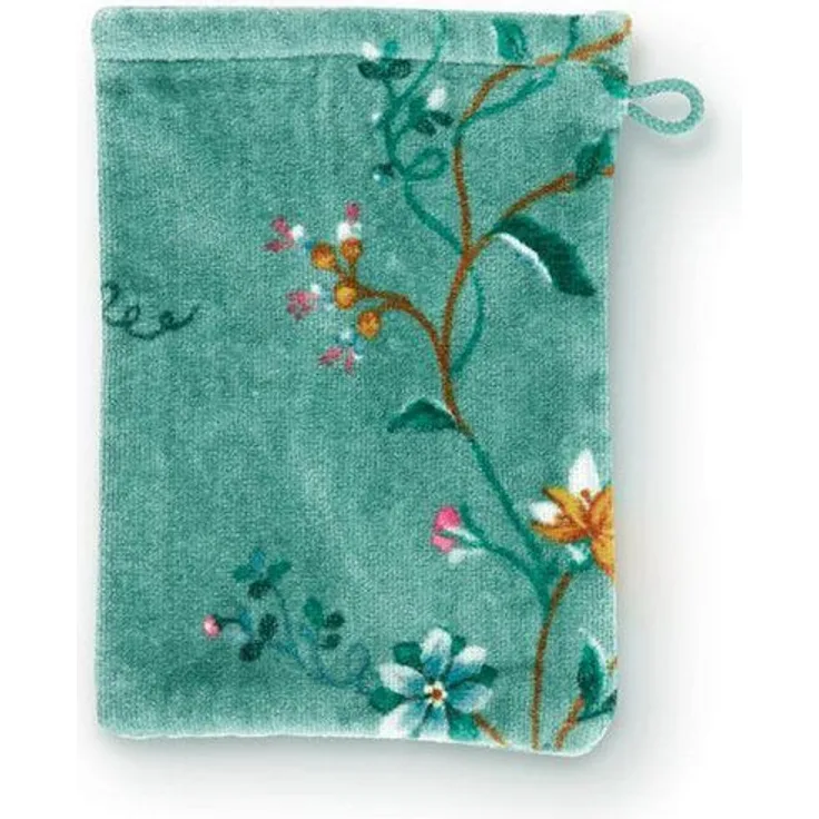 PiP Studio Waschhandschuh Les Fleurs Waschhandschuh green 16x22cm (1 Stück), nicht bekannt (217825)