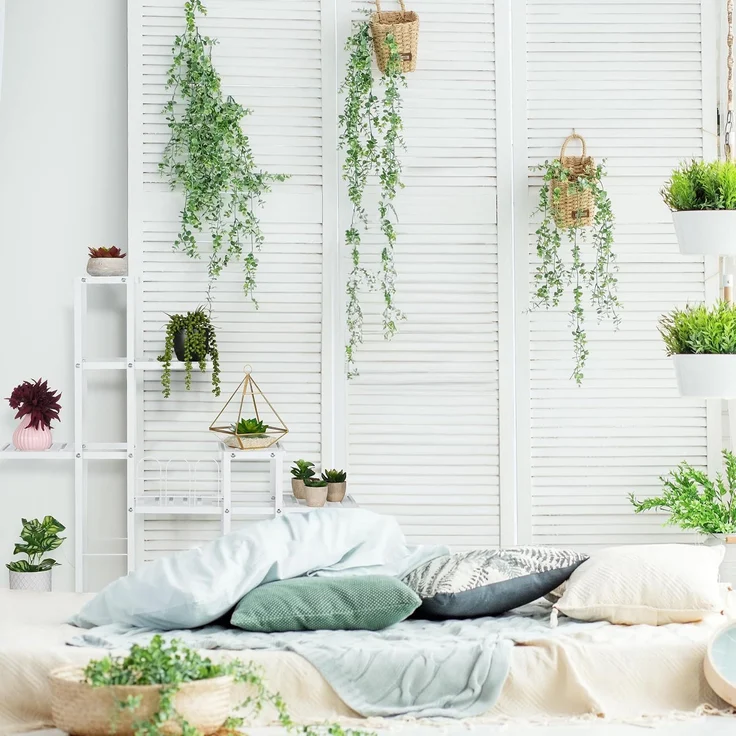 Relaxdays Weißer Blumenständer mit Rollen – Bild 5