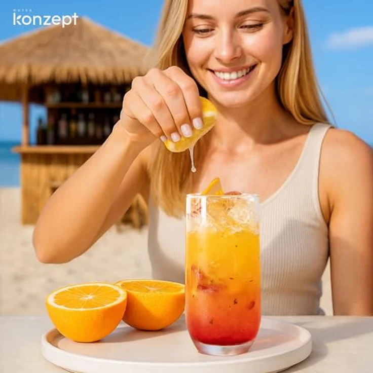KONZEPT Gläser-Set Trinkgläser Set 6/12-teilig, Transparente 400ml, 6-tlg, Wassergläser Set, Ideal für Saft, Cocktails, Longdrinks, Eiskaffee – Bild 5