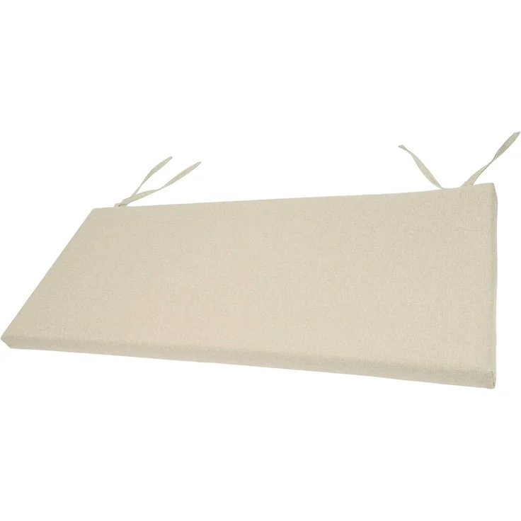 chilly pilley Bankkissen Bankauflage Polsterauflage Reißverschluss mit Schlaufen Kissen für Gartenbank Gartenbankauflage für Gartenmöbel Sitzkissen & Rückenkissen Outdoor (120 x 40 x 5, Cremefarbig) – Bild 4