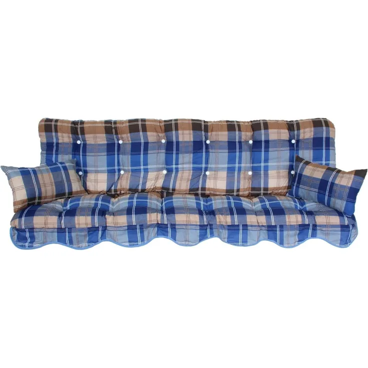 Kühnemuth Auflagekissen Auflagen Set für Hollywoodschaukeln Sitzkissen 180x50 Design 580