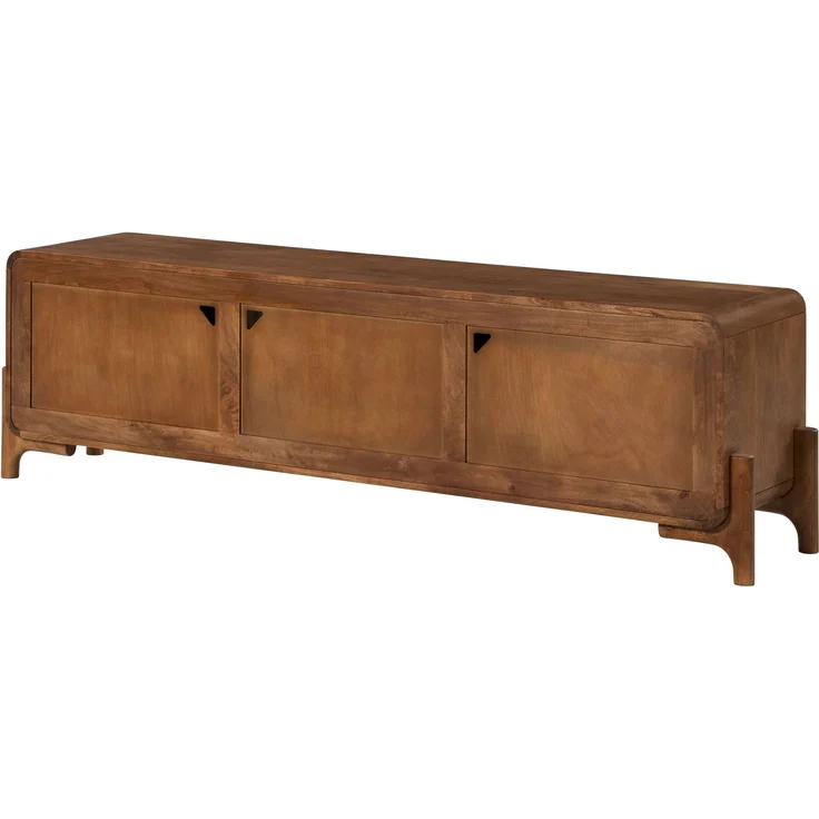 TV-Board Mango/Seegras 180 x 40 x 50 hellbraun lackiert MIZUMI #106 – Bild 8