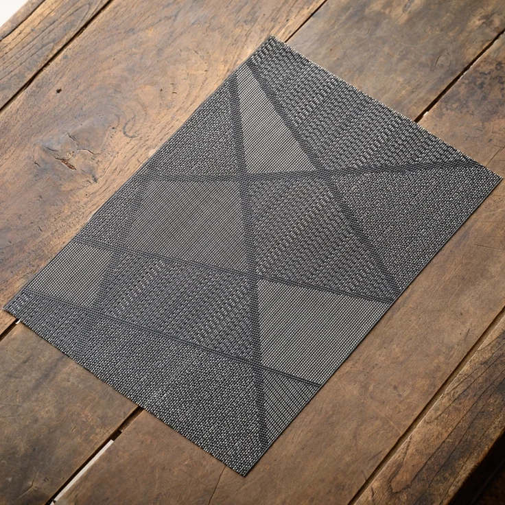 ABC Elegantes Esszimmer-Set, 6-teilig, 45 x 30 cm, abwaschbar, hitzebeständig, rutschfest, fleckenabweisend, für Küche und Esszimmer, schwarz – Bild 1