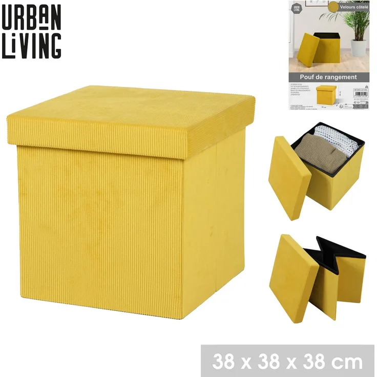 Urban Living Sitzwürfel Sitzhocker mit Stauraum Aufbewahrungsbox Sitz, gepolsterte Sitzfläche, bis 120 kg bleastbar