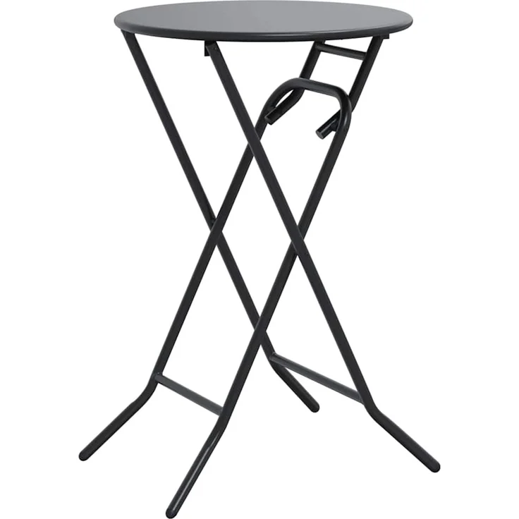 Gartentisch, Balkontisch, Esstisch Anthrazit 50 x 50 x 72 cm Metall – Bild 2