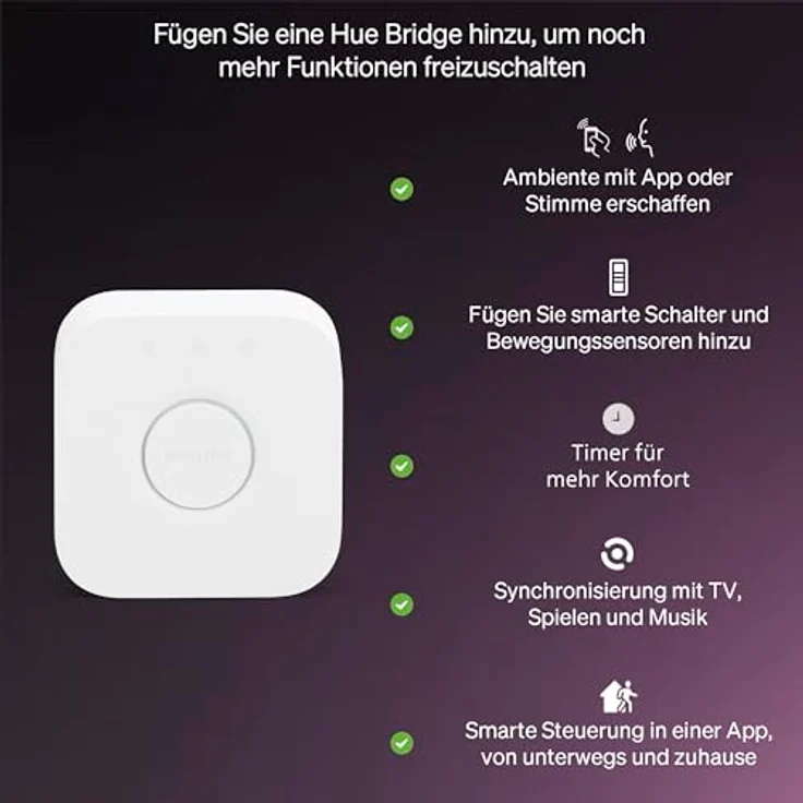 Philips Hue Essential Smart LED A60 Lampe, Weiß und Farbig, E27 Fassung, 8W, 2200K-6500K, 806 Lumen, dimmbar, funktioniert mit Alexa, Google Assistant, und Apple Home, 1er Pack – Bild 9