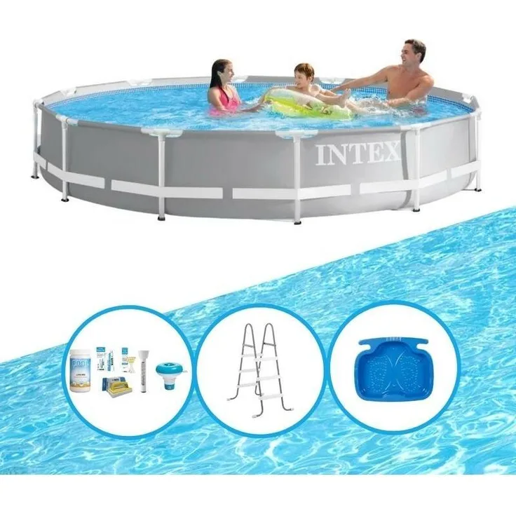 Intex Frame Pool Prism 366x76 cm mit Zubehör