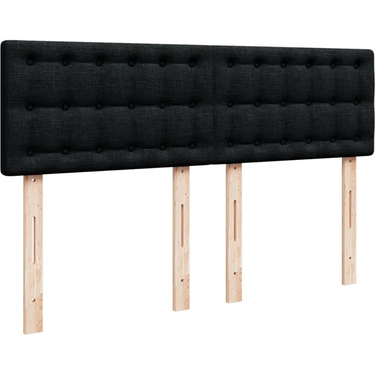 vidaXL Boxspringbett mit Matratze Schwarz 140x200 cm Stoff 3288227 – Bild 7