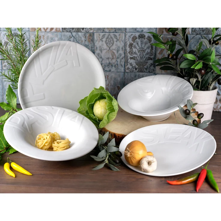 Gourmet Weiss, Pastateller 27 cm 4-tlg (mo) – Bild 2