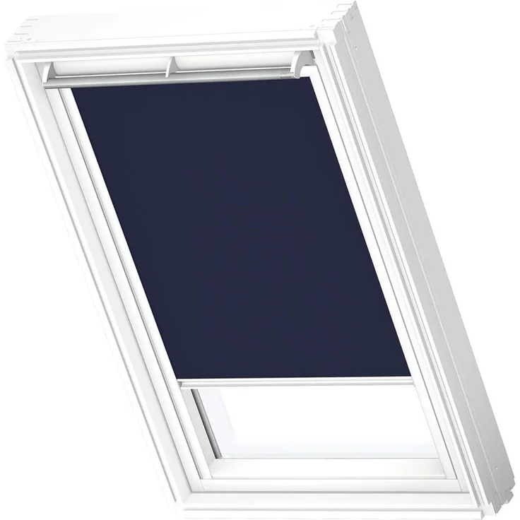 Verdunklungsrollo DKL SK08 1100SWL, VELUX, verdunkelnd, ohne Bohren, in Führungsschienen, VELUX »Pick & Click!«, weiße Führungsschienen & Griffleiste