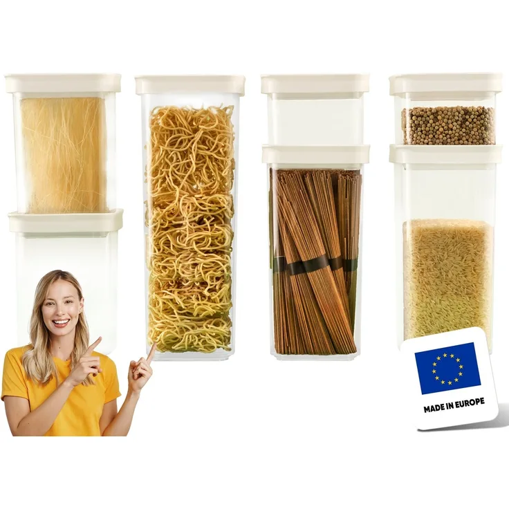 uandu home Vorratsdose Vorratsdosen mit Deckel Luftdicht, Vorratsbehälter Set, (Aufbewahrungsbox Küche Aufbewahrung & Organisation, BPA Frei, Küchen Organizer, Vorratsdosen für alle trockenen Lebensmittel)