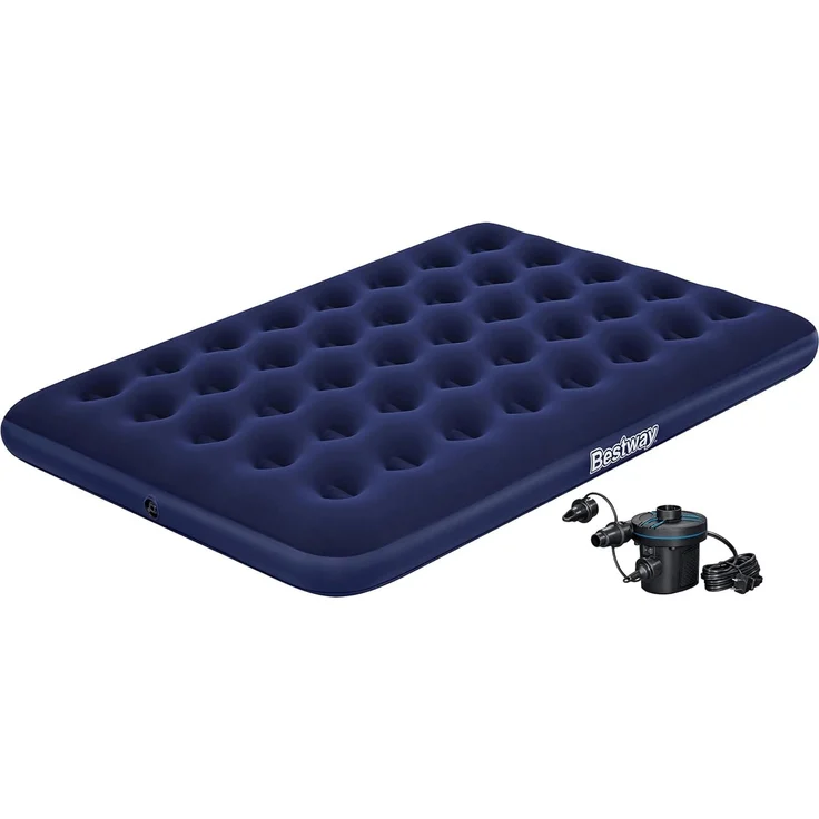 Doppelluftbett mit externer Elektropumpe 191 x 137 x 22 cm – Bild 1