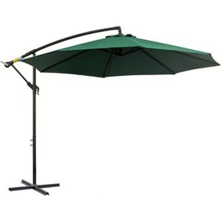 Outsunny Ampelschirm mit Handkurbel, Polyestergewebe, Grün, 295 x 295 cm – Bild 6