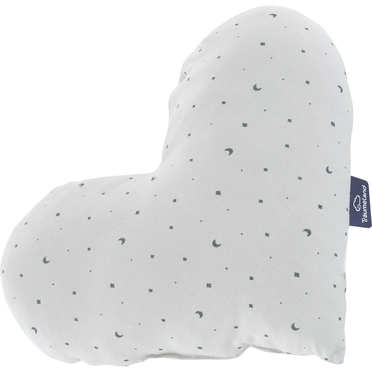 Kuschelkissen Herz Moon grau, 38 x 30 x 12 cm