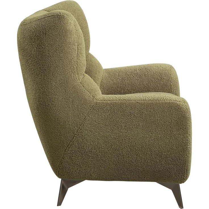 ATLANTIC home collection Sessel Shawn, mit Federkern, trendy Bezug mit Teddyoptik – Bild 4