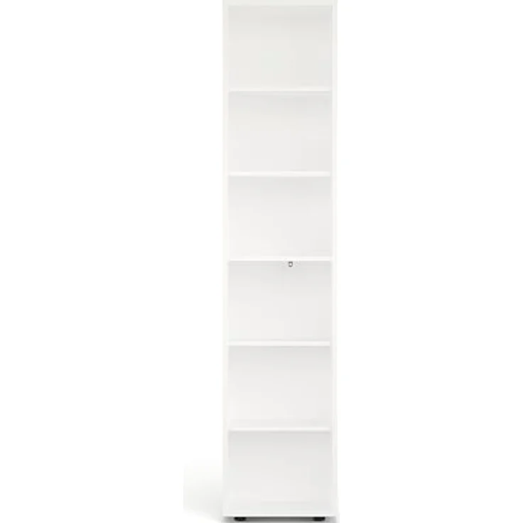 KOMTO Bücherregal Lumo 40 cm Weiß Regal mit 3, 4 or 6 Ebenen und Höhenverstellbare, Regale Standregal Aufbewahrungsregal Bookshelf – Bild 9