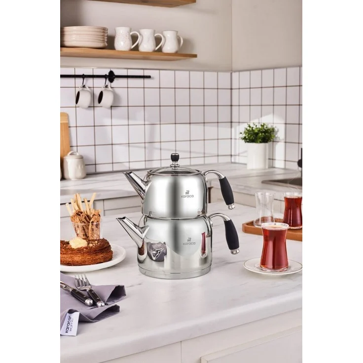 Karaca Teekanne Karaca Stella Edelstahl-Teekannen-Set, 3L, Induktionsgeeignet, 2 l – Bild 2