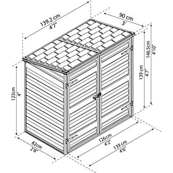 Palram - Canopia Aluminium Gerätebox Voyager | – Bild 2
