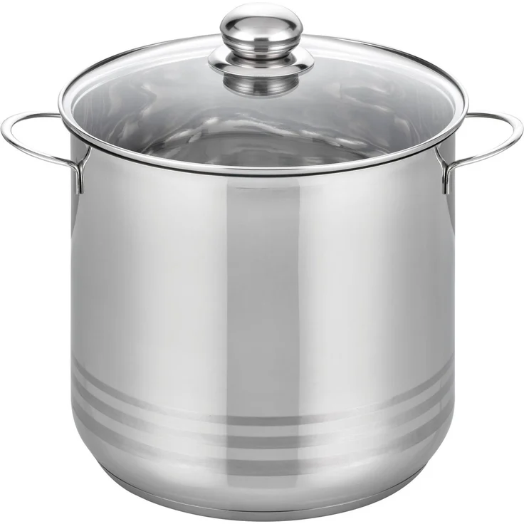 Elo Basic Kochtopf Brillant, Edelstahl, Großraumtopf, Ø 24 cm, 9 Liter, Induktion – Bild 1