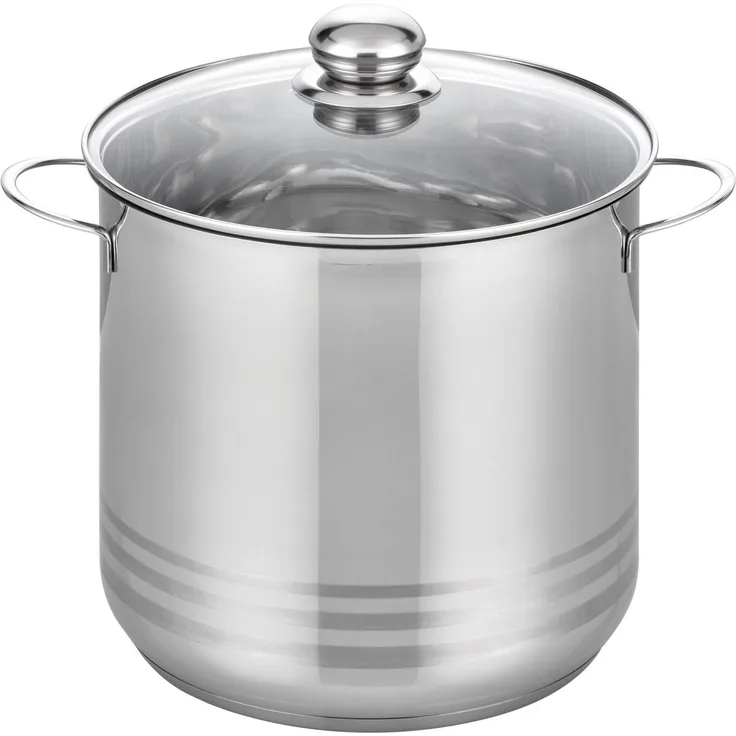 Elo Basic Kochtopf Brillant, Edelstahl, Großraumtopf, Ø 24 cm, 9 Liter, Induktion