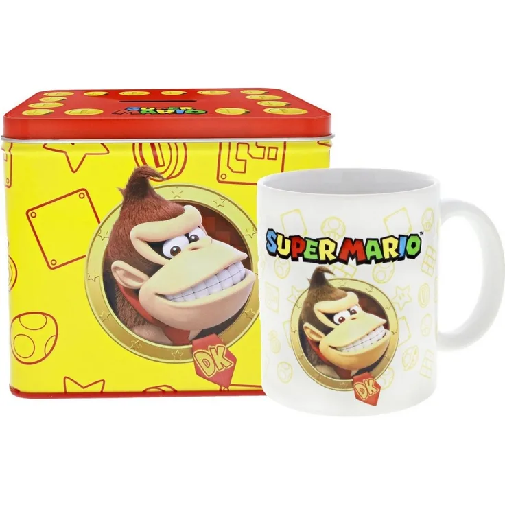 Nintendo Donkey Kong Von Super Mario Tasse Cup Becher mit Spardose Münzbox 9x13x11cm