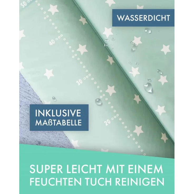pic Bear weiche Wickelauflage HONEY 85 x 72 cm : Sternenhimmel celadon-grün