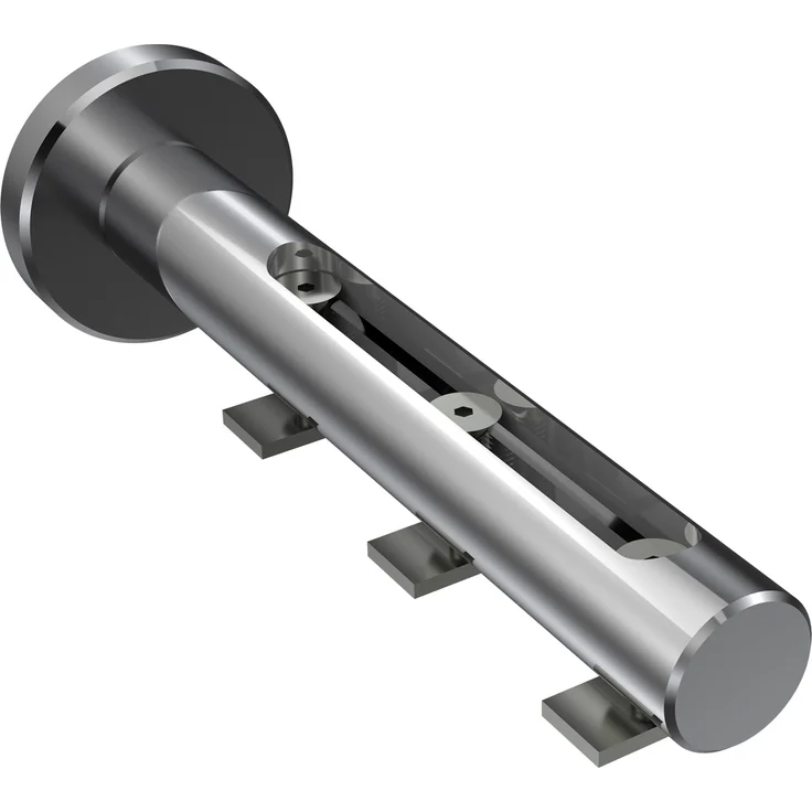 Innenlauf-Gardinenstangen-Set Siteno Sitra 140 cm, 3-läufig, 20 mm Ø Chrom – Bild 5