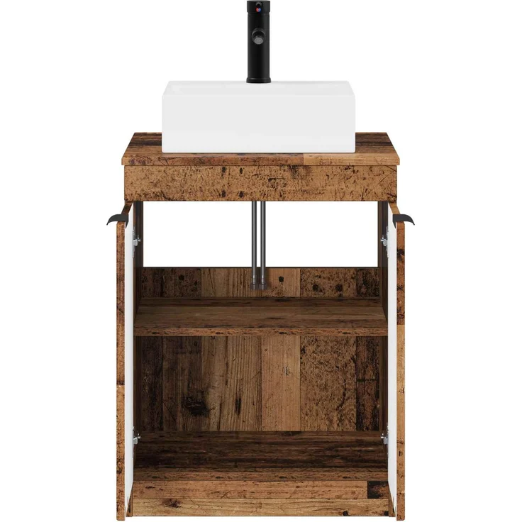 vidaXL Waschbeckenschrank Altholz 54 x 41 x 99,5 cm Holzwerkstoff 3404248 – Bild 3