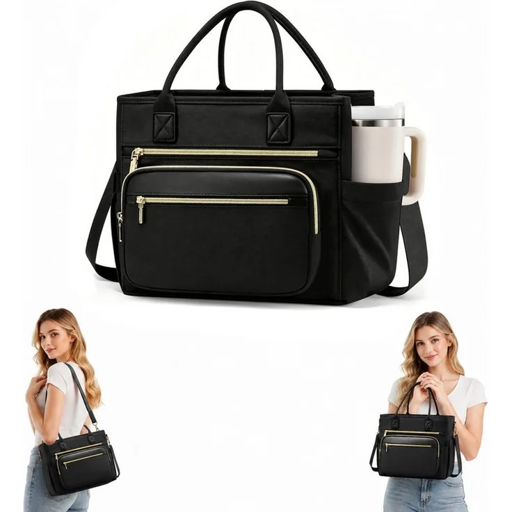 Diwzbyn Lunchbox Lunchbag Damen Isoliert, Auslaufsicher, Große Öffnung, Mit verstellbarem Schultergurt für Arbeit, Picknick & Reise