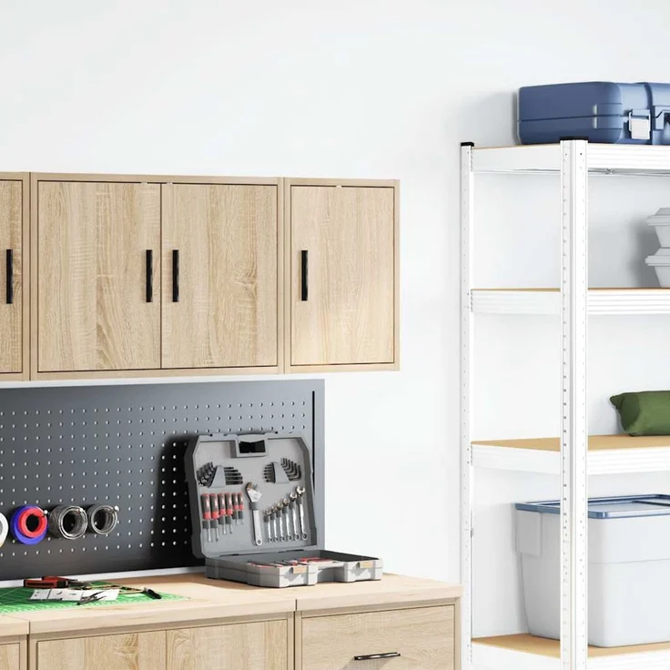 vidaXL Garagen-Wandschrank Sonoma-Eiche Holzwerkstoff 860611 – Bild 2