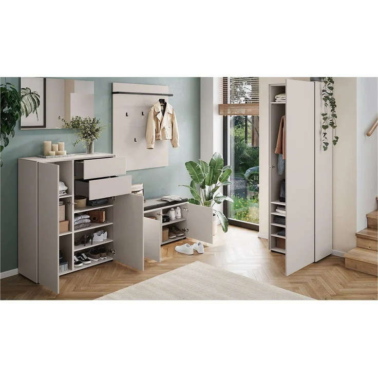 Schuhbank Luna / GW-Lomena, Holzwerkstoff, Grau, 92 x 48 x 41 cm – Bild 5