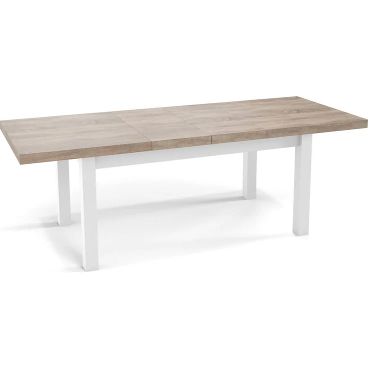 WFL GROUP Esstisch Avena ausziehbar rechteckig modern mit weißen Holzbeinen (MADE IN EU, 5 Gr. – 120/140/160/170/200 cm ausziehbar auf 160/180/210/250/300 cm), platzsparender Tisch in Holzoptik für Küche, Esszimmer oder Wohnzimmer – Bild 3