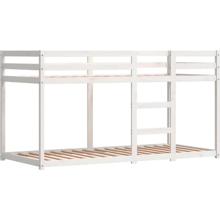 vidaXL Etagenbett mit Vorhängen Blau 80x200 cm Massivholz Kiefer 3283992 – Bild 3
