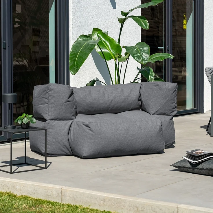 HOME DELUXE 'HEAVEN' Outdoor Sitzsack, Polyester anthrazit, 76 x 152 x 100 cm – Bild 2