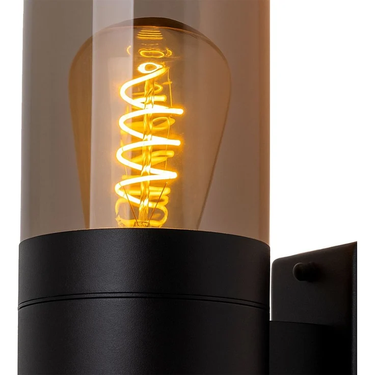 Wandleuchte, Up & Down, Edelstahl, schwarz, rauch, H 38 cm – Bild 8