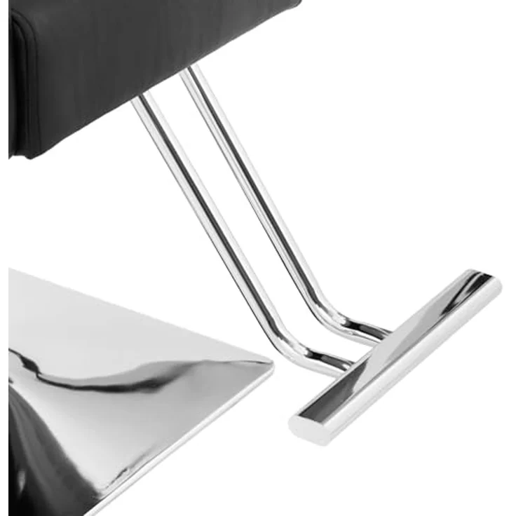 Physa Armlehnstuhl Friseurstuhl mit Fußstütze höhenverstellbar Barber-Stuhl 150 kg Cottam, Schwarz – Bild 5