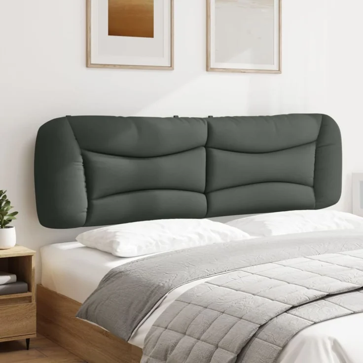 vidaXL Kopfteil-Kissen Dunkelgrau 180 cm Stoff 374601 – Bild 5
