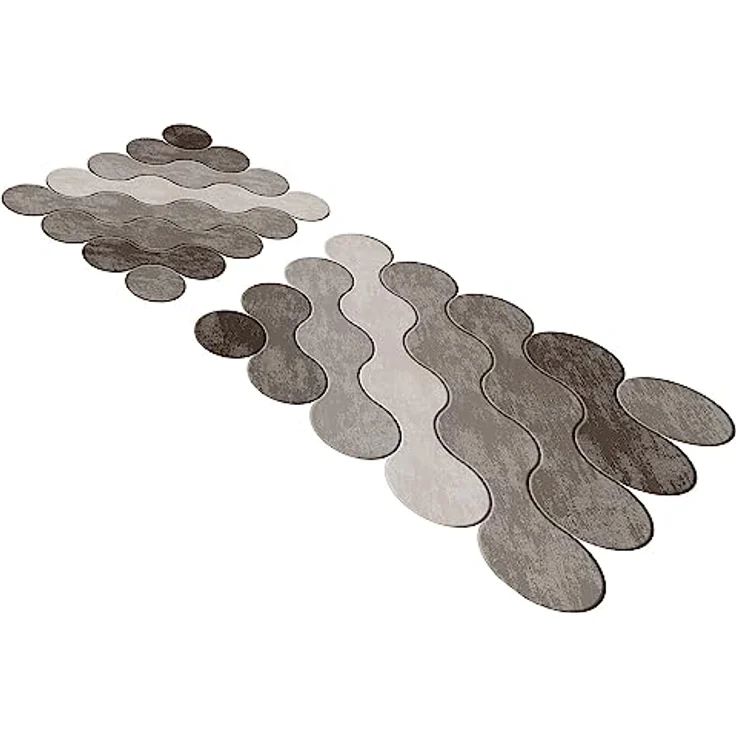 Badteppich Set 2-teilig braun – Bild 4