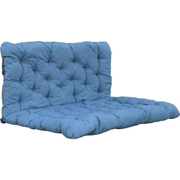 Chicreat Palettenkissen inkl. Rückenlehne/120x80, Rücken 120x60 Blau/Grau – Bild 1